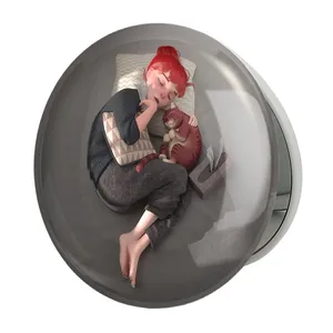 آینه جیبی خندالو طرح دختر مدل تاشو کد 5934 