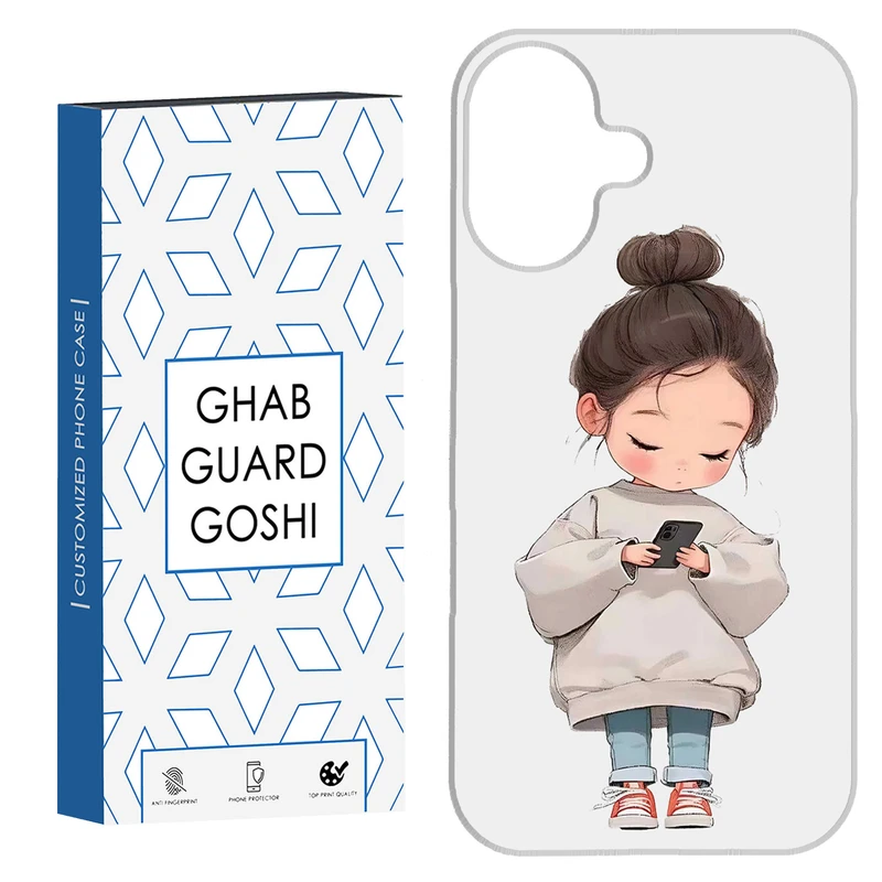 کاور قاب گارد گوشی طرح دختر ملوس کد Dimo-955 مناسب برای گوشی اپل Iphone 16     