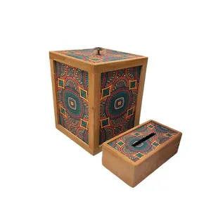 ست سطل و جای دستمال کاغذی مدل  z-11