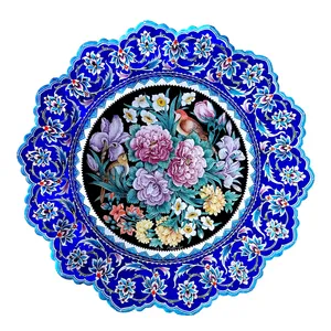 بشقاب میناکاری مسی کد134