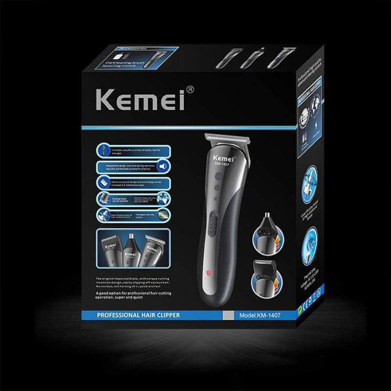 ماشین اصلاح موی سر و صورت کیمی مدل KM-1407 ماشین اصلاح موی سر و صورت کیمی مدل KM-1407