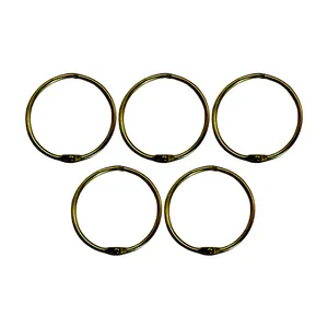 حلقه کلاسور مدل قفل دار کد antiq brass30  بسته 5 عددی