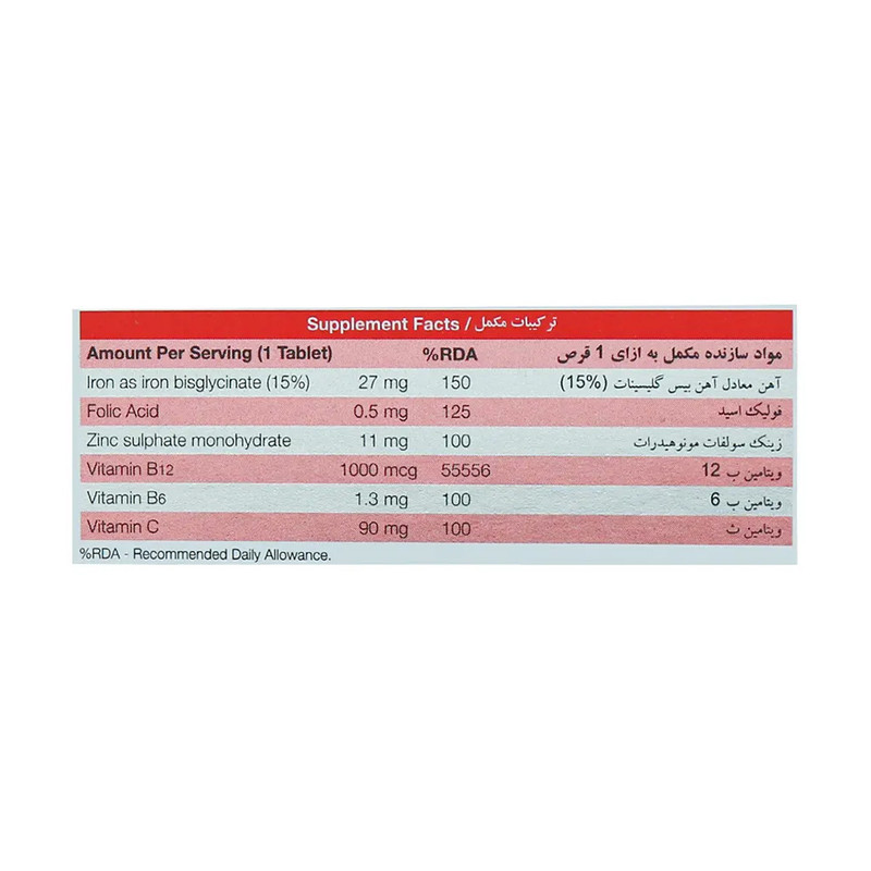 قرص سوپرافر نیچرز اونلی - 27 میلی گرم بسته 30 عددی