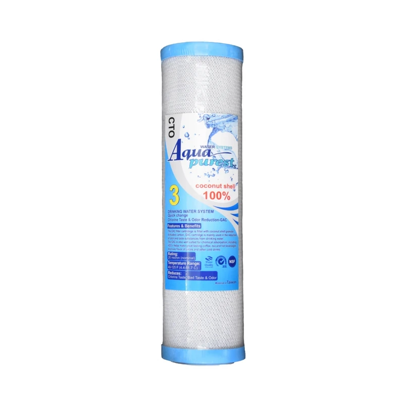 عکس شماره 3 : فیلتر دستگاه تصفیه آب آکوا پیورست مدل cto-gac مجموعه 2 عددی