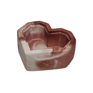  گلدان سنگی طرح قلب رگه دار کد R-211