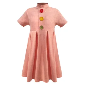 پیراهن دخترانه افراتین کد 0006 رنگ گلبهی