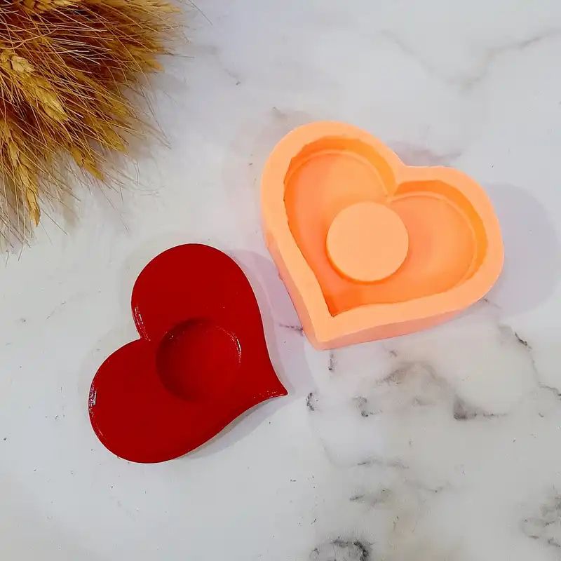 قالب شمع سیلیکونی مدل قلب