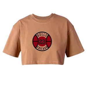 کراپ‌تاپ آستین کوتاه زنانه مدل بسکتبال  کد K141 K