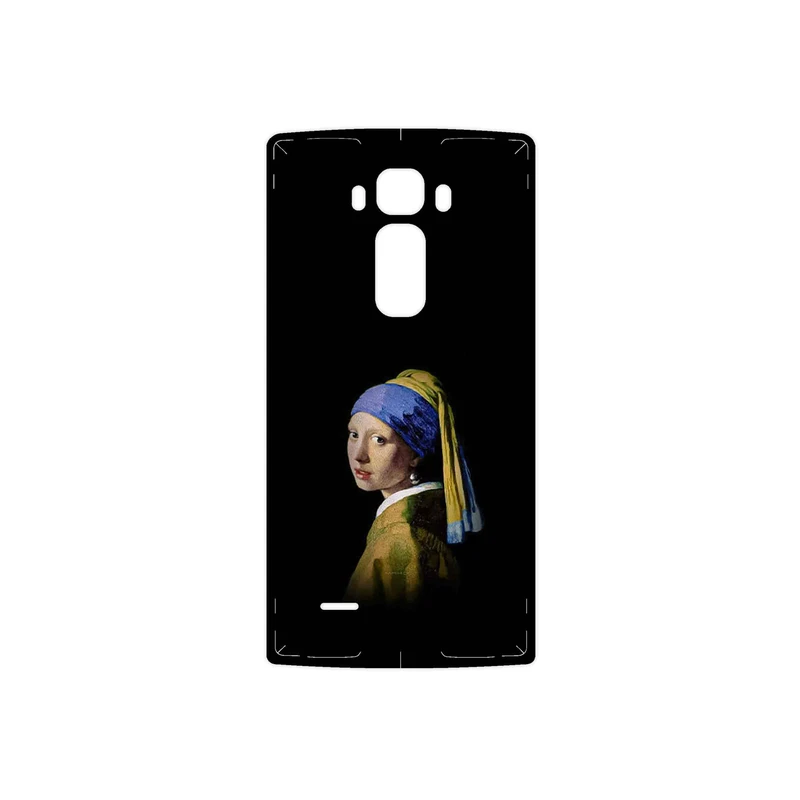 برچسب پوششی ماهوت مدل Girl with a Pearl Earring of Vermeer مناسب برای گوشی موبایل ال جی G Flex 2