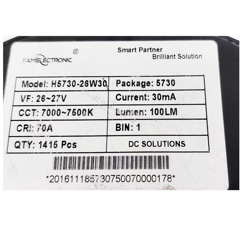 چیپ ال ای دی 27 ولت مدل TSL27V-5730 بسته 18 عددی