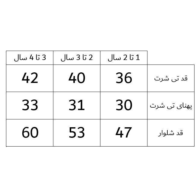 ست تیشرت و شلوار بچگانه سپیدپوش مدل بن تن -  - 2