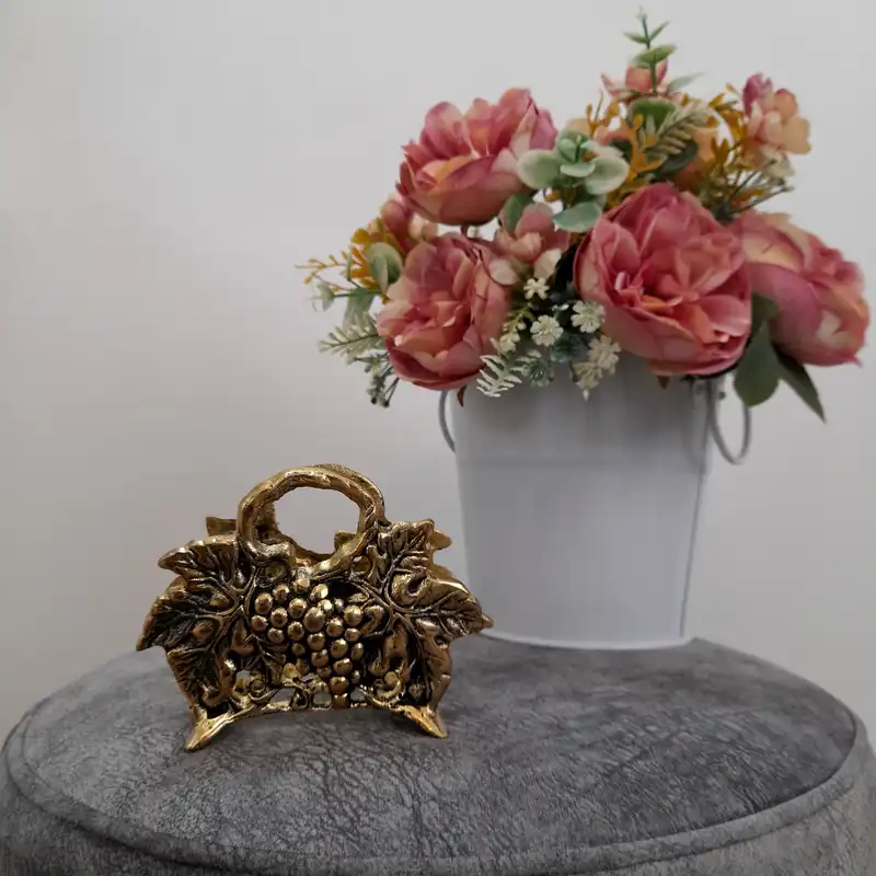 جا دستمالی برنزی مدل انگور