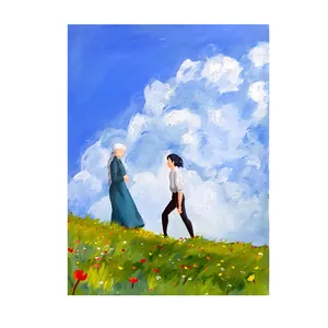 تابلو نقاشی رنگ روغن طرح انیمه قلعه متحرک هاول کد HMC