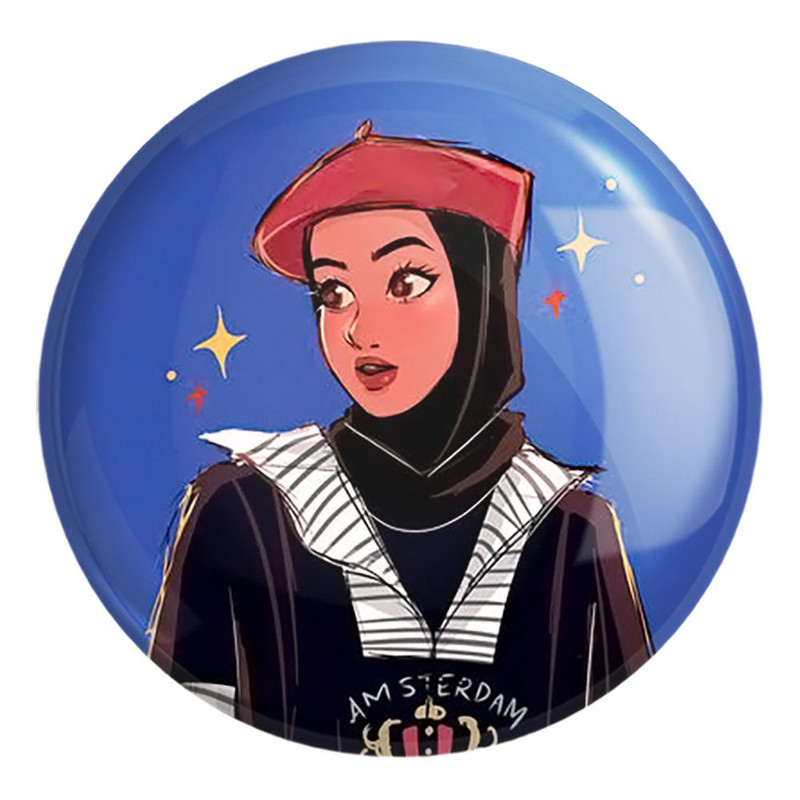 پیکسل خندالو طرح دخترانه باحجاب کد 26004 مدل بزرگ