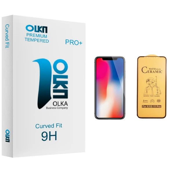 محافظ صفحه نمایش سرامیکی الکا مدل Premium glass مناسب برای گوشی موبایل اپل iPhone X
