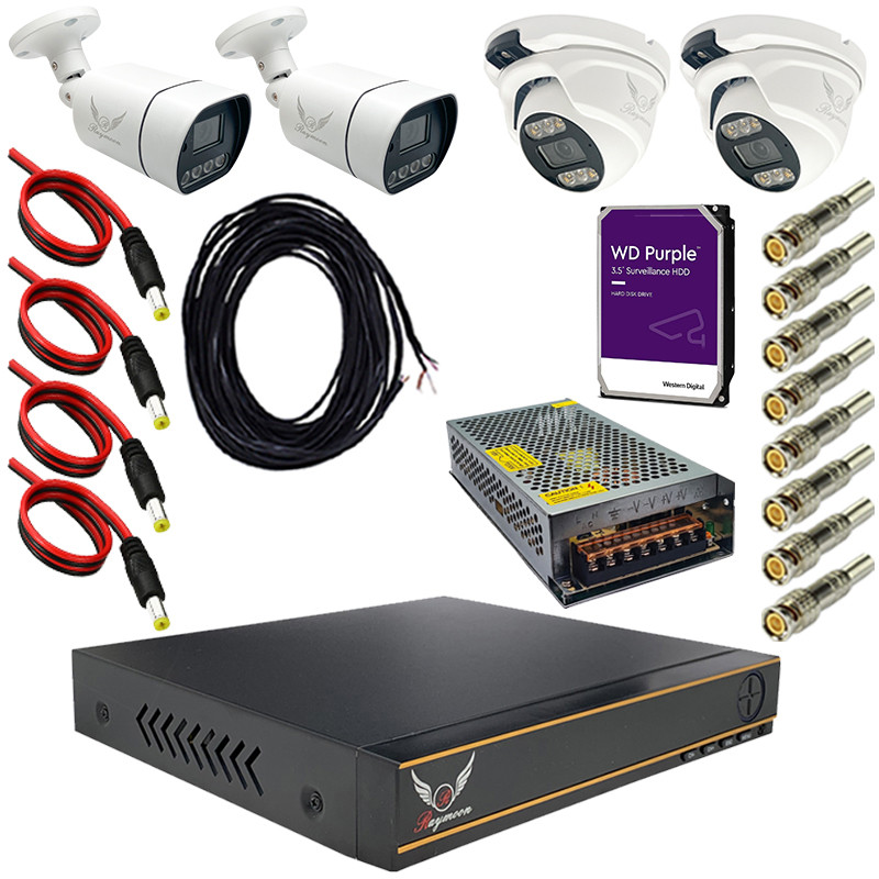 سیستم امنیتی رایمون مدل 2  مگاپیکسل کد RP-2MP-MS2T4C-26