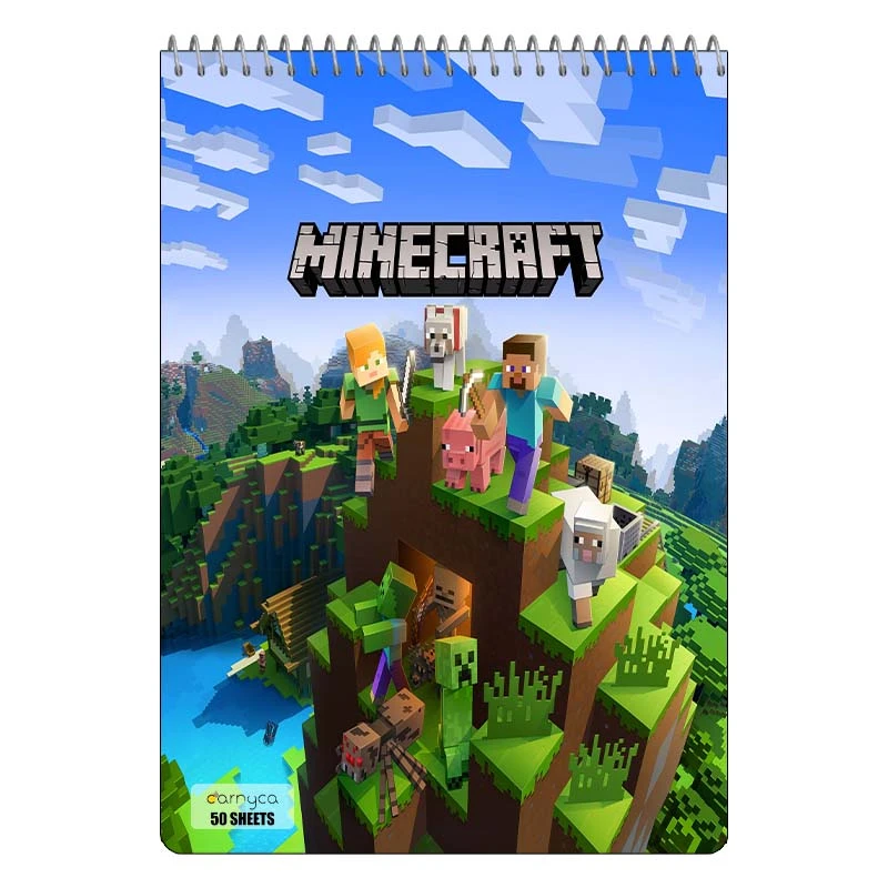 دفتر نقاشی 50 برگ سیمی کارنیکا طرح ماین کرفت Minecraft کد 14883