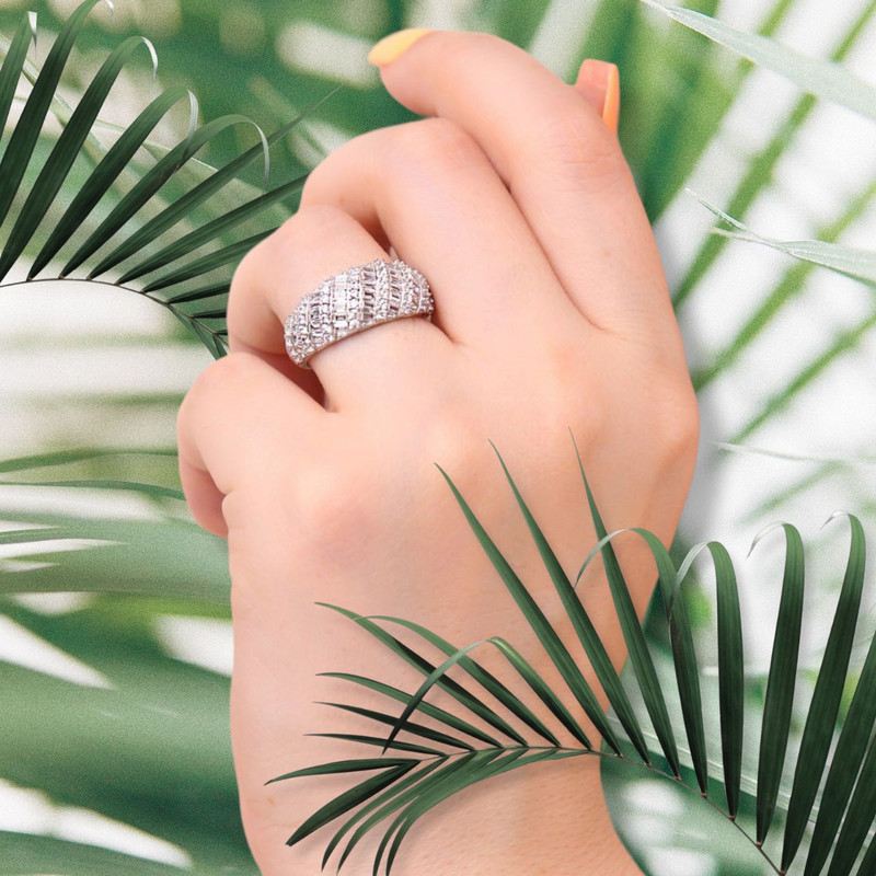 انگشتر نقره زنانه مدل تاج کد RZZdeh-082