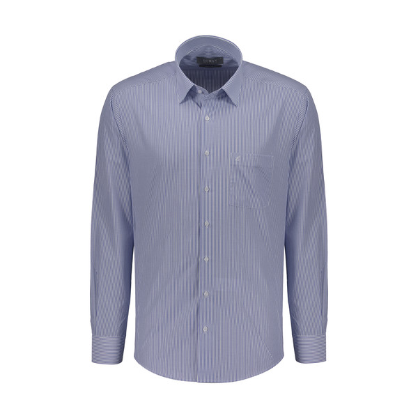 پیراهن آستین بلند مردانه ال سی من مدل 02181290-blue 180