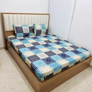 سرویس ملحفه ناتوسا مدل سنتی کد 160 دو نفره سه تکه