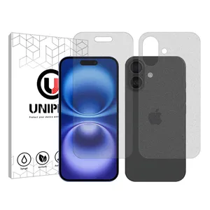 Unipro Star 5 model matte screen protector suitable for Apple iPhone 16 mobile phone along with the back of the phone protector