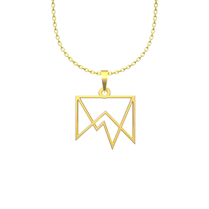 گردنبند طلا 18 عیار زنانه مدوپد مدل هندسی کد F3-1-1064