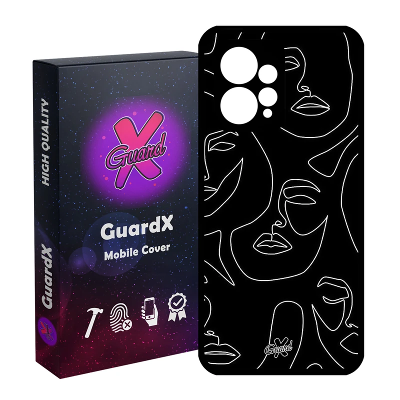 کاور گارد ایکس طرح Girl مدل Glass10392 مناسب برای گوشی موبایل شیائومی Redmi Note 12 4G