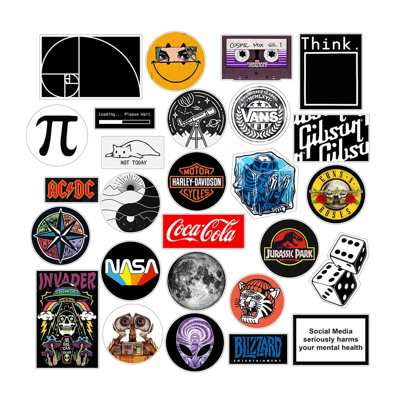 استیکر لپ تاپ ماسا دیزاین کد STK824 مجموعه 27 عددی