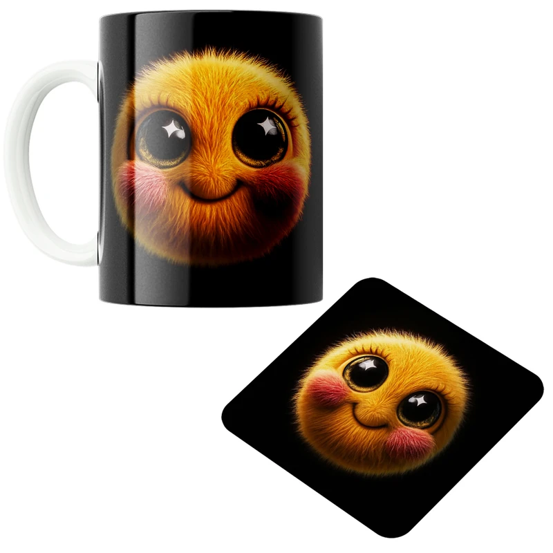 ماگ پاد آفرین مدل ایموجی کد 06 به همراه زیر لیوانی