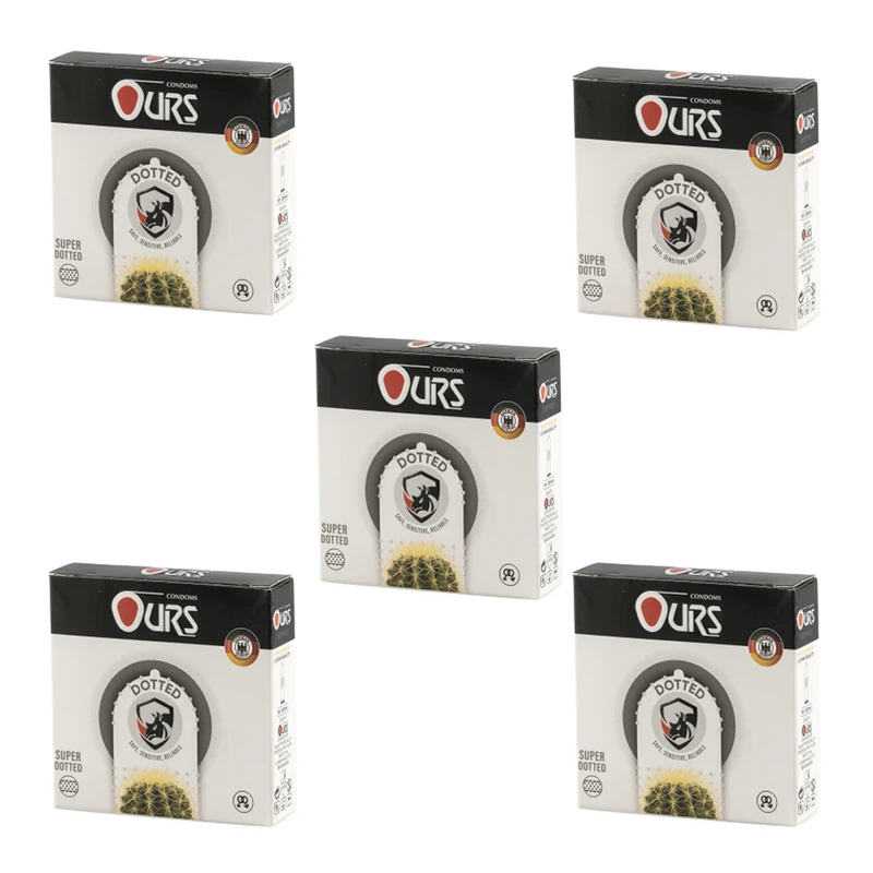 کاندوم خاردار اورز مدل DOTTED پنج بسته 3 عددی