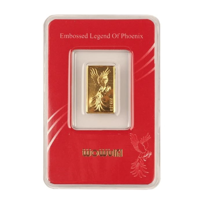 شمش طلا 24 عیار مدل ایران شمش سیمرغ