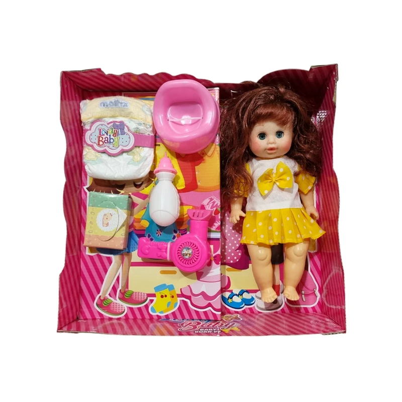 عروسک بی بی مدل APT TOYS کد 99 ارتفاع 38 سانتی متر