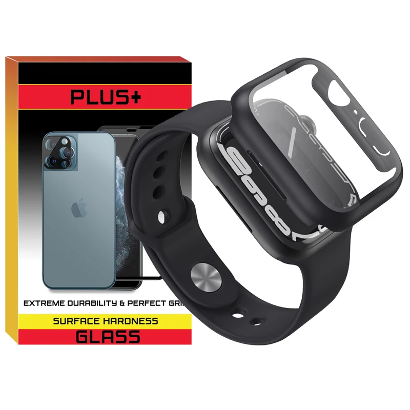 بند پلاس مدل Soft-Guard-PL مناسب برای اپل واچ Series 1 Aluminum 42 / Series 2 42mm / Series 3 42mm به همراه کاور