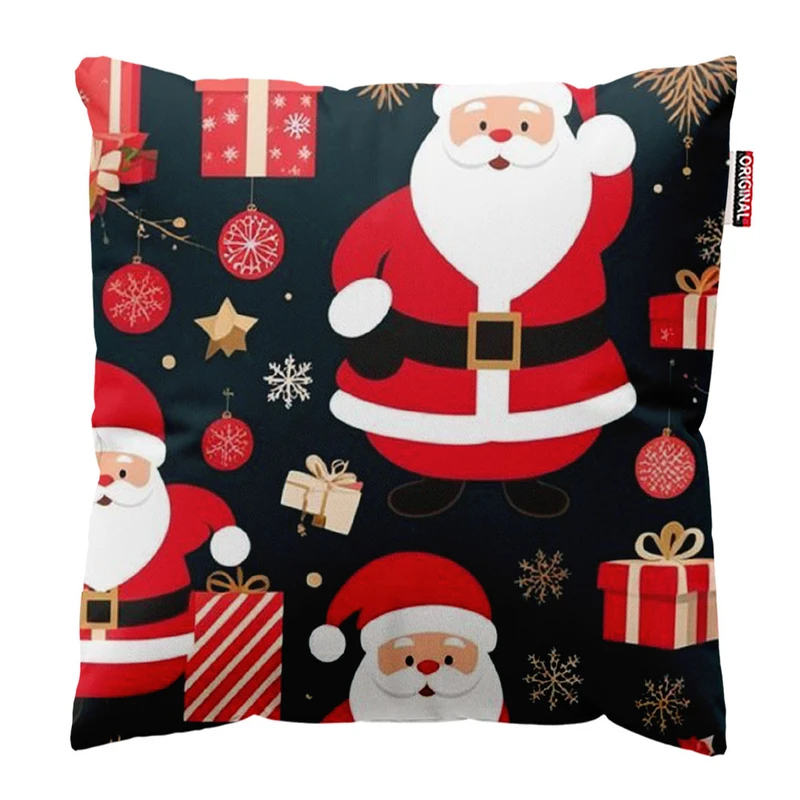 کوسن پاد آفرین طرح بابانوئل کریسمس کد 2597 سایز 30*30 سانتی متر