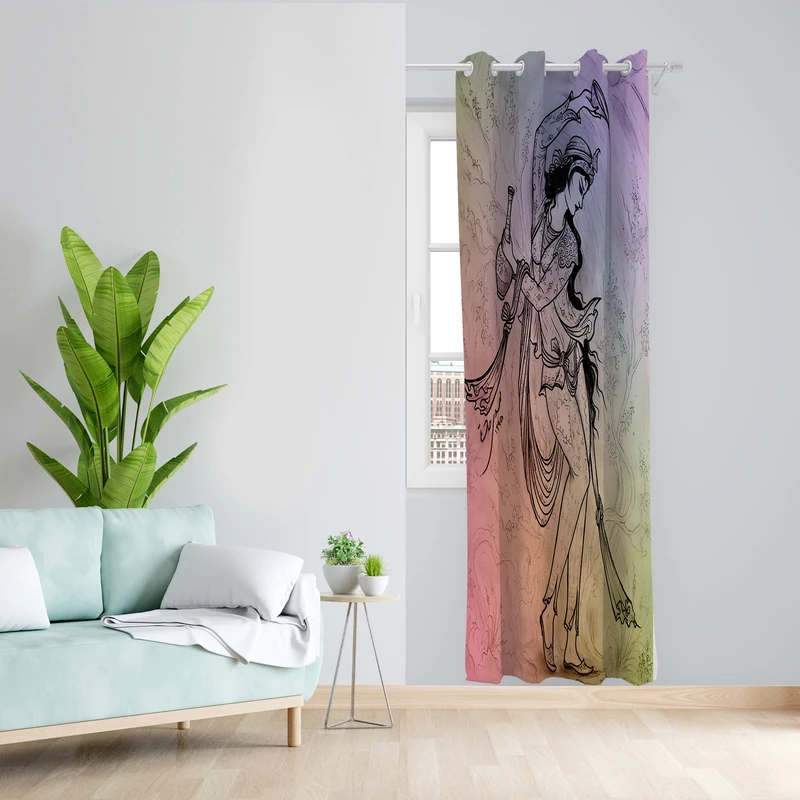 پرده طرح می مدل مخمل پانچی کد L006Z سایز 140x200 سانتی متر