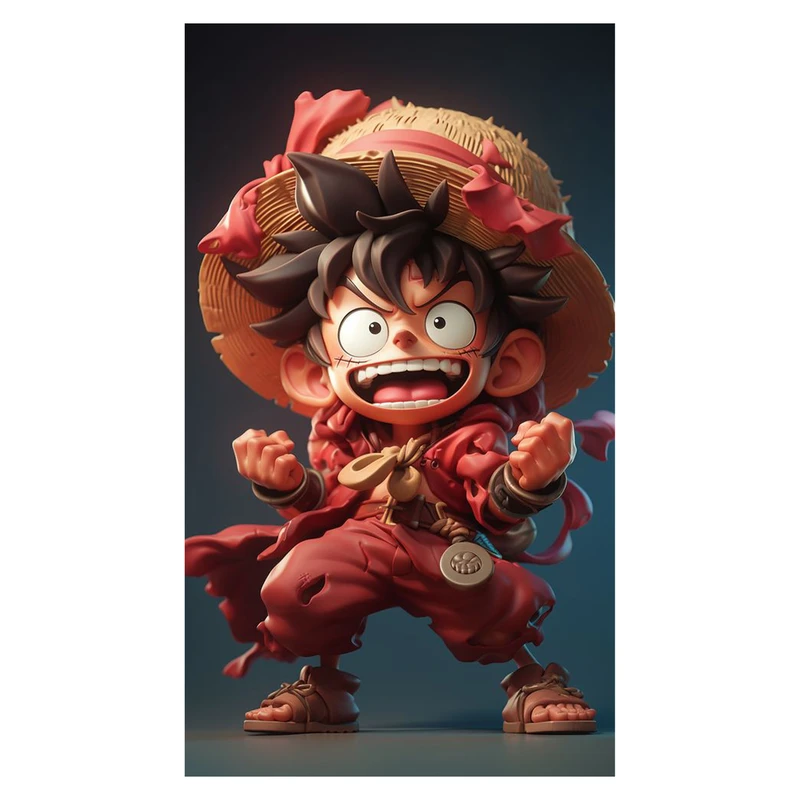 استیکر لپ تاپ و موبایل مدل انیمه طرح وان پیس مانکی دی لوفی luffy کد 174