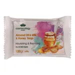 صابون شستشو کاسمکولوژی مدل روغن بادام و شیر و عسل وزن 120 گرم