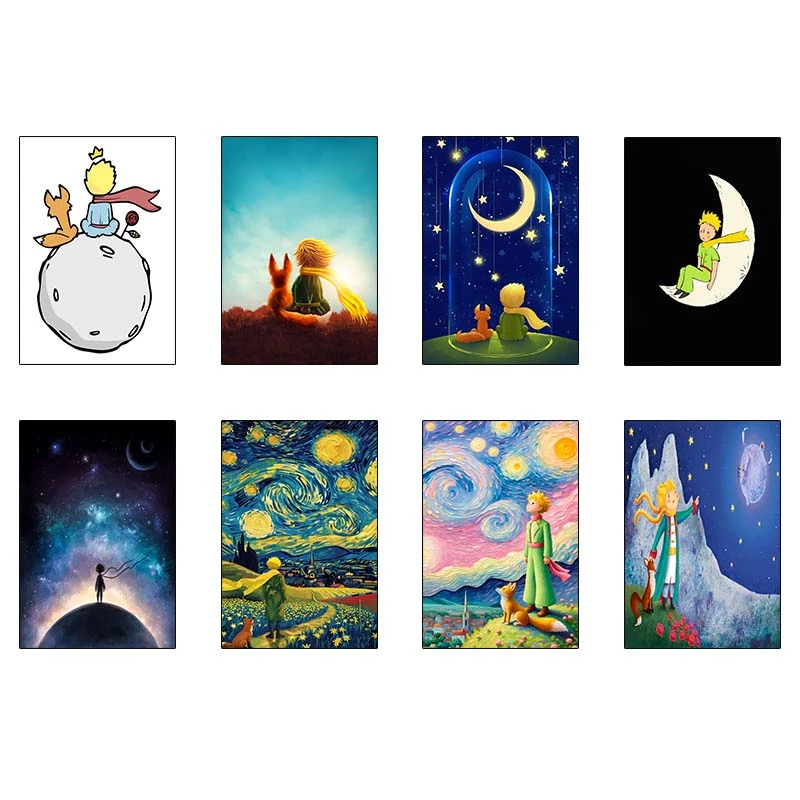 پوستر کارنيکا طرح شازده کوچولو The Little Prince کد 62948 مجموعه 8 عددی