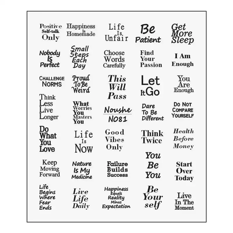 برچسب لنز ناخن مدل جملات انگیزشی کد N081