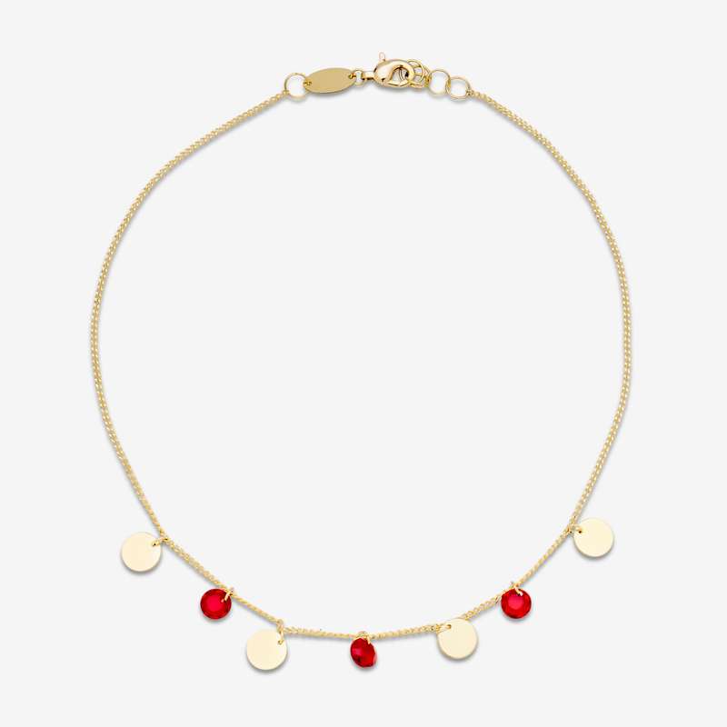 پابند طلا 18 عیار زنانه روبی آرت گالری مدل 330010