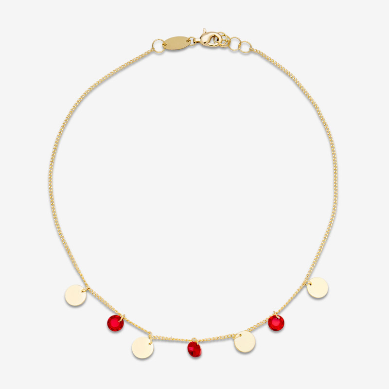 پابند طلا 18 عیار زنانه روبی آرت گالری مدل 330010