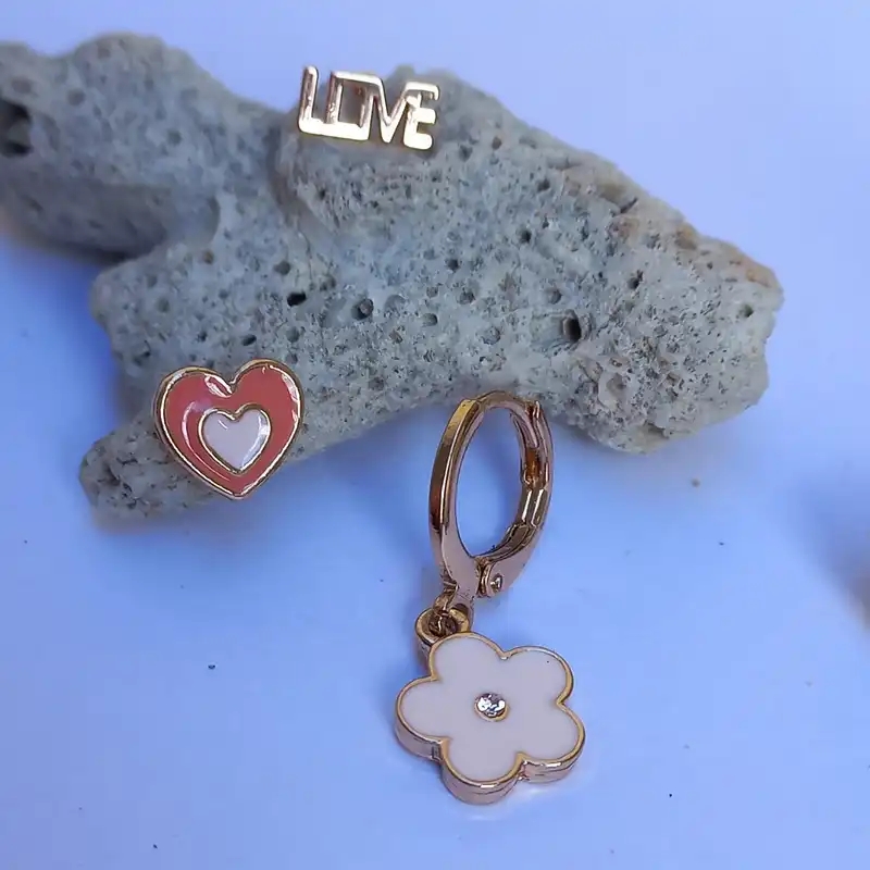 گوشواره زنانه مدل SMR 0296 مجموعه 3 عددی