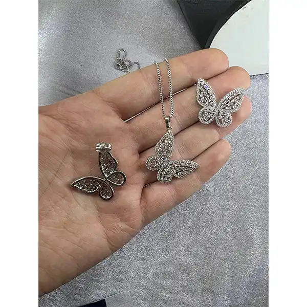 نیم ست زنانه مدل پروانه بزرگ کد 15529