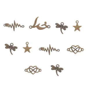 آویز دستبند مدل برنز مجموعه 10 عددی