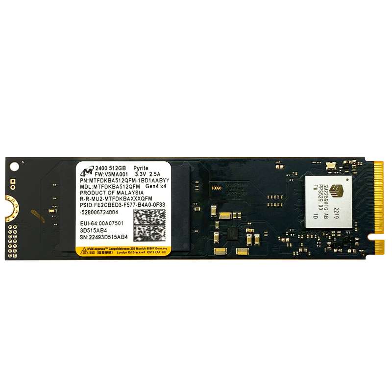 اس اس دی اینترنال میکرون مدل 2400 Gen4x4 NVMe ظرفیت 512 گیگابایت اس اس دی اینترنال میکرون مدل 2400 Gen4x4 NVMe ظرفیت 512 گیگابایت