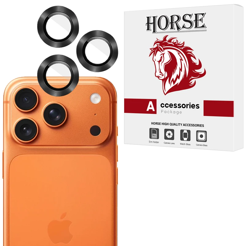 محافظ لنز دوربین هورس مدل RINH20 مناسب برای گوشی موبایل اپل iPhone 17 Pro 