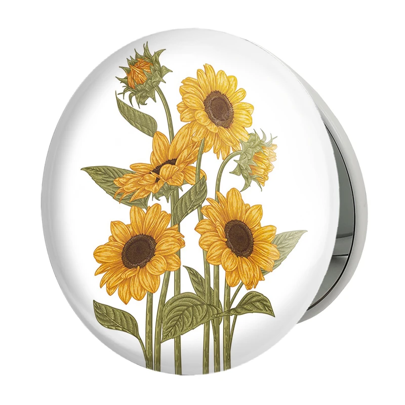 آینه جیبی خندالو طرح گل آفتابگردان مدل تاشو کد 29541