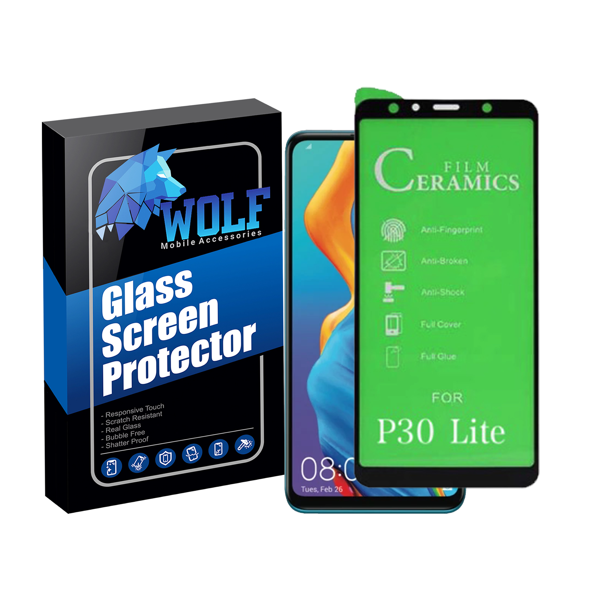 محافظ صفحه نمایش سرامیکی ولف مدل CRB مناسب برای گوشی موبایل سامسونگ Galaxy J8 2018