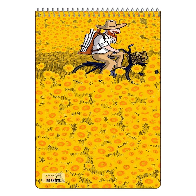 دفتر نقاشی 50 برگ سیمی کارنیکا طرح فانتزی ون گوگ Van Gogh Fantasy کد 99602