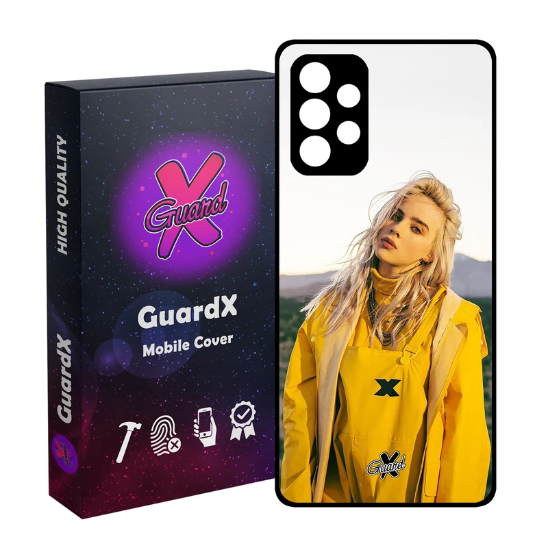 کاور گارد ایکس طرح Billie Eilish مدل Glass10227 مناسب برای گوشی موبایل سامسونگ Galaxy A32 4G